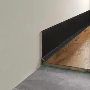(L образный) плинтус черный матовый 60 мм Lamelidecor